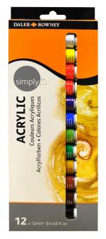 Simply Acryl, 12er Set, je 12 ml Tuben