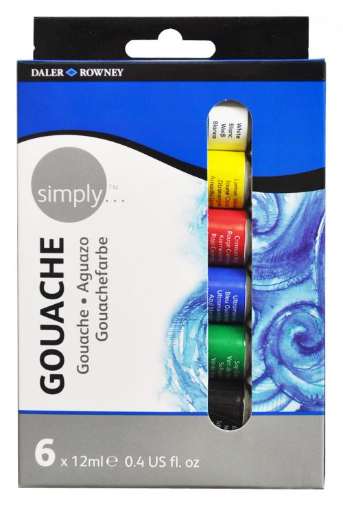 Simply Gouache 6er Set, je 12ml Tuben