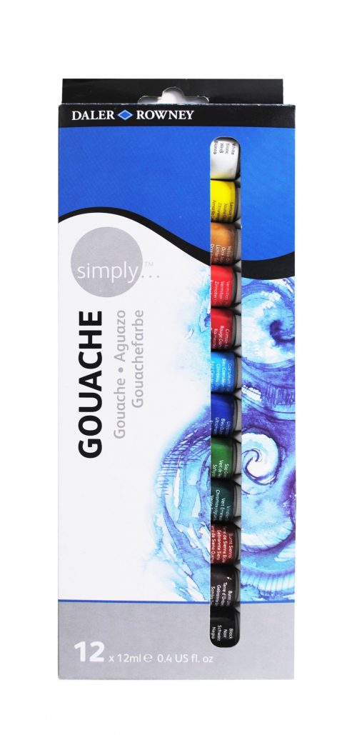 Simply Gouache 12er Set, je12ml Tuben