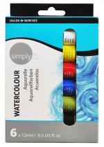 Simply Aquarell, 6er Set, je 12ml Tuben Simply Aquarell, 6er Set, je 12ml Tuben